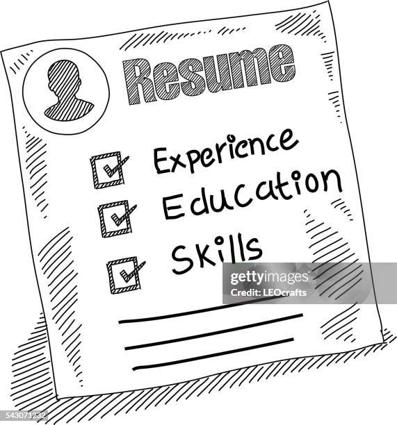 Resume Drawing High Res Vector - Resume Drawing 