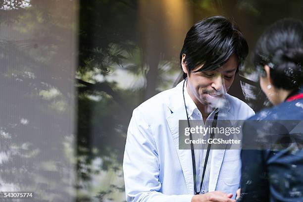 meeting the new vendor - bowing stock pictures, royalty-free photos & images