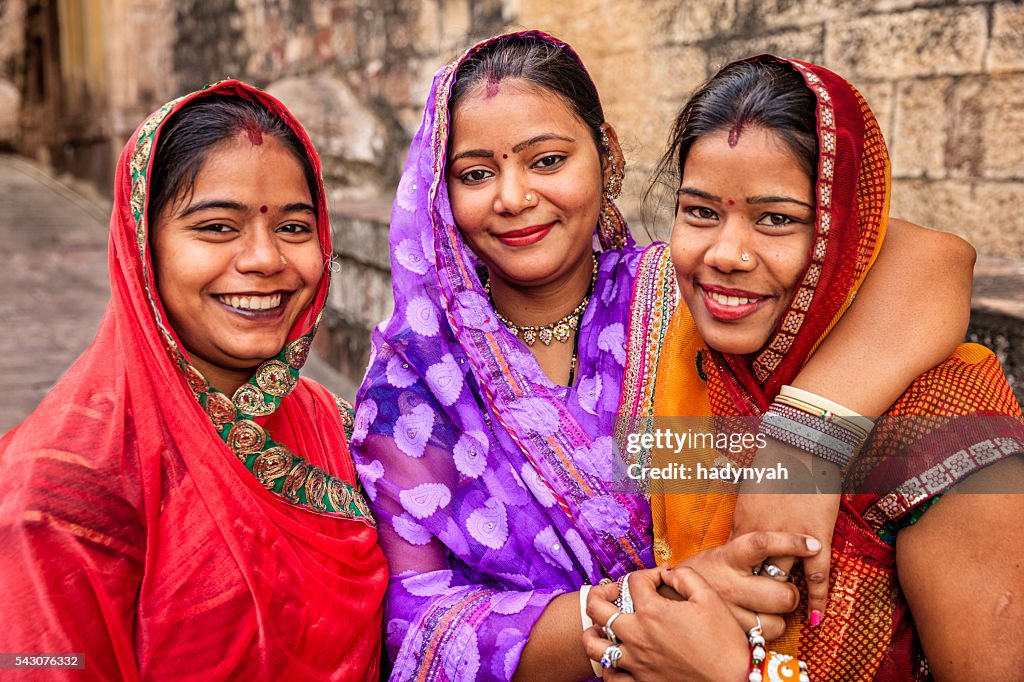 Portrait of young Indian women Jodhpur, India