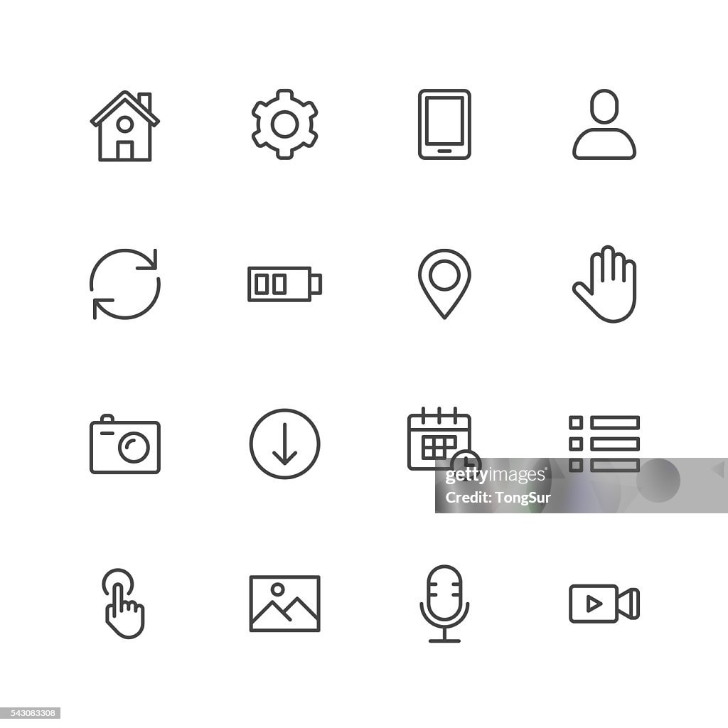 Mobile control icons