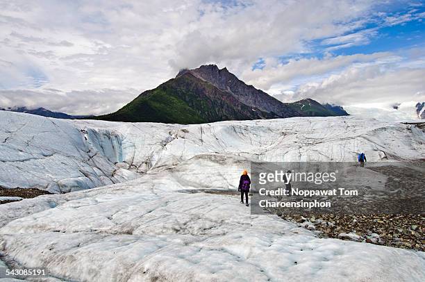 glacier adventure - root glacier stockfoto's en -beelden