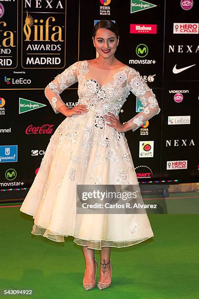 Sonakshi Sinha attends the 17th IIFA Awards at Ifema on June 25, 2016 in Madrid, Spain.