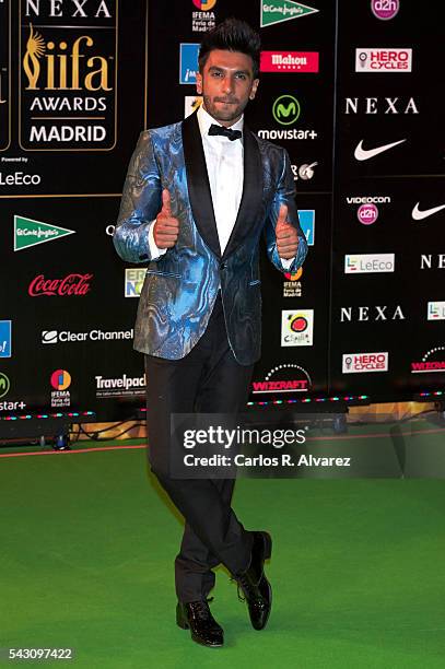 Ranveer Singh attends the 17th IIFA Awards at Ifema on June 25, 2016 in Madrid, Spain.