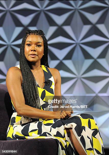 Actress Gabrielle Union speaks during the Genius Talks sponsored by AT&T during the 2016 BET Experience on June 25, 2016 in Los Angeles, California.