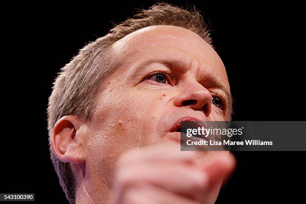 Leader of the Opposition, Australian Labor Party Bill Shorten addresses the audience during the Queensland Labor Campaign Launch at the Brisbane...