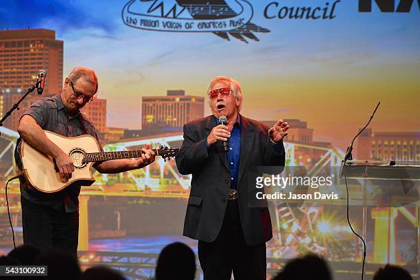 Recording Artist John Conlee performs during 33rd Annual American Eagle Awards during Music Industry Day at Summer NAMM in Music City Center on June...