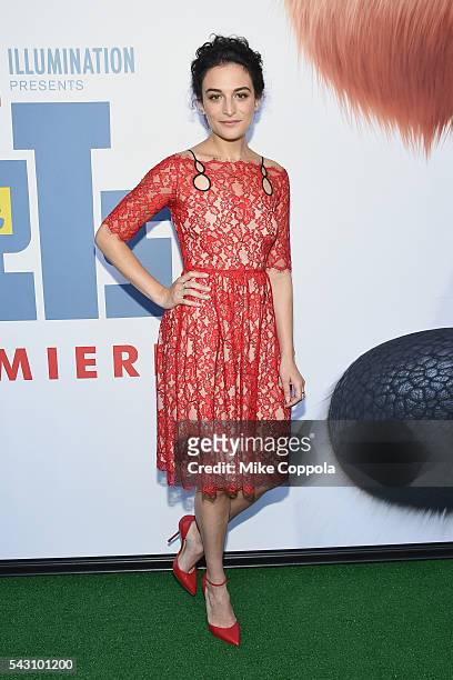 Actress Jenny Slate, attends "The Secret Life Of Pets" New York Premiere at David H. Koch Theater at Lincoln Center on June 25, 2016 in New York City.