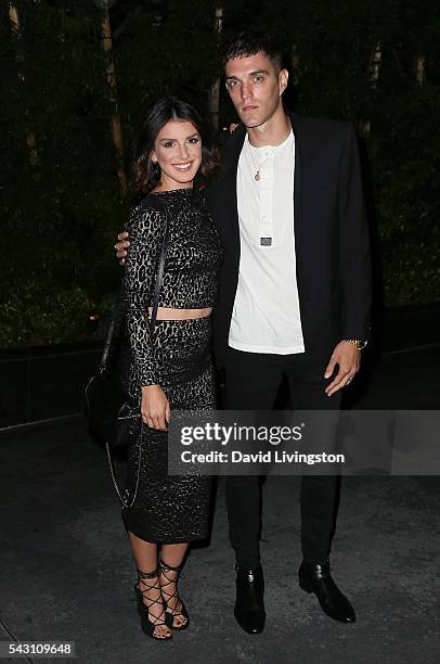 Actress Shenae Grimes-Beech and husband musician Josh Beech attend together1heart launch party hosted by AnnaLynne McCord at Sofitel Hotel on June...