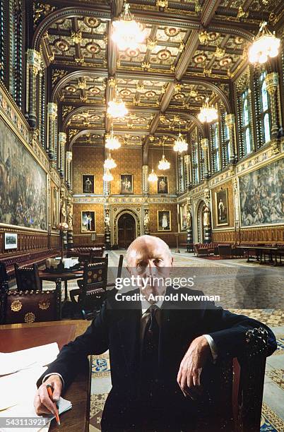 Lord Home, former Prime Minister, in the House of Lords, Westminster, London, England, May 24, 1978.