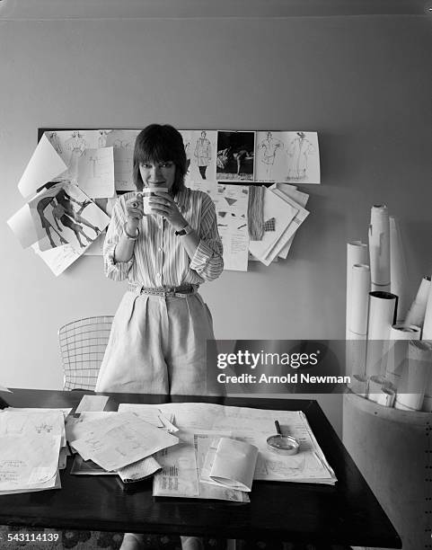 Portrait of fashion designer and director Mary Quant in Chelsea, London, England, June 7, 1978.