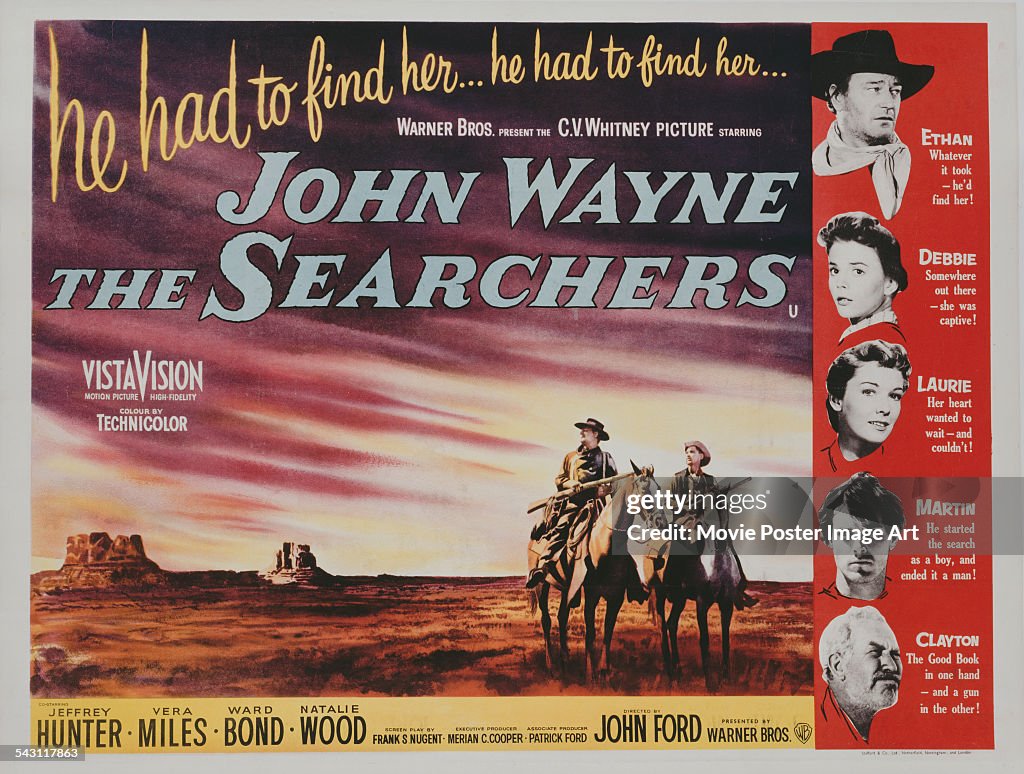 A Poster For John Ford s 1956 Adventure Film The Searchers Starring a-poster-for-john-ford-s-1956-adventure-film-the-searchers-starring