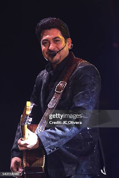 Recording artist Luis Hernandez of Los Tigres del Norte performs onstage at The Forum on June 25, 2016 in Inglewood, California.