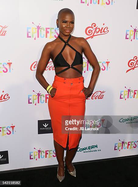 Bozeman arrives at the 2nd Annual Epic Fest held at Sony Pictures Studios on June 25, 2016 in Culver City, California.