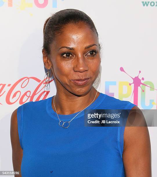 Holly Robinson Peete arrives at the 2nd Annual Epic Fest held at Sony Pictures Studios on June 25, 2016 in Culver City, California.