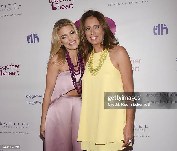 Actress AnnaLynne McCord and Executive Director of together1heart Isabelle Katz at together1heart launch party hosted by AnnaLynne McCord at Sofitel...