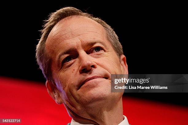 Leader of the Opposition, Australian Labor Party Bill Shorten addresses the audience during the Queensland Labor Campaign Launch at the Brisbane...