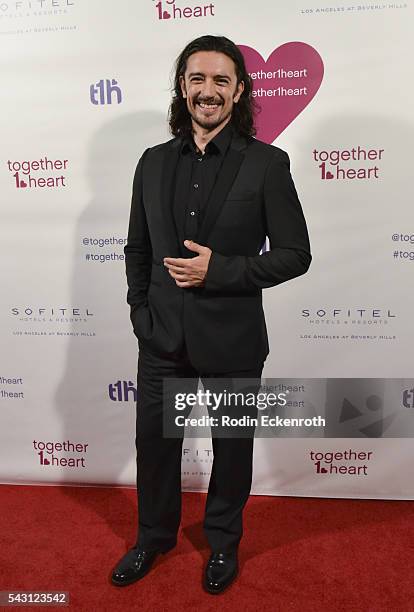 Actor Adam Croasdell arrives at together1heart launch party hosted by AnnaLynne McCord at Sofitel Hotel on June 25, 2016 in Los Angeles, California.