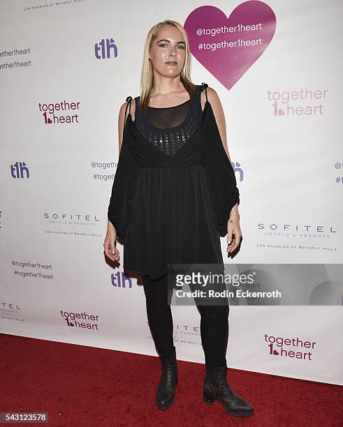 Singer Rochelle Vincente Von K arrives at together1heart launch party hosted by AnnaLynne McCord at Sofitel Hotel on June 25, 2016 in Los Angeles,...