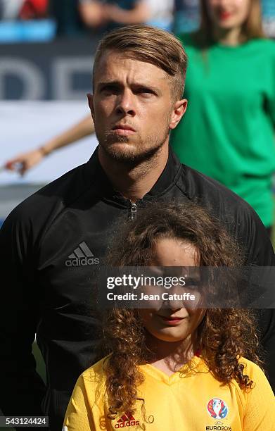 Jamie Ward of Northern Ireland looks on before the UEFA EURO 2016 round of 16 match between Wales and Northern Ireland at Parc des Princes on June...