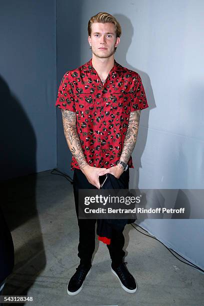 Football player Loris Karius attends the Lanvin Menswear Spring/Summer 2017 show as part of Paris Fashion Week on June 26, 2016 in Paris, France.