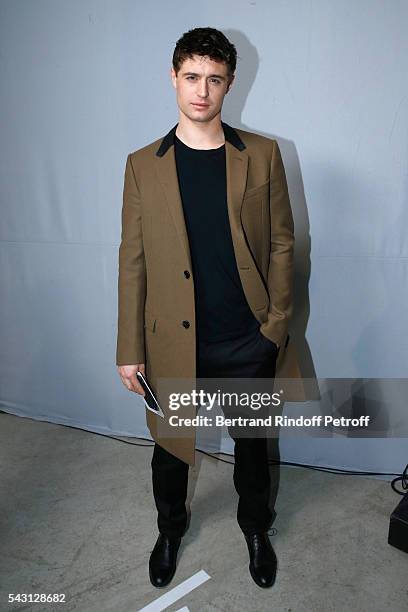 Son of Jeremy Irons attends the Lanvin Menswear Spring/Summer 2017 show as part of Paris Fashion Week on June 26, 2016 in Paris, France.