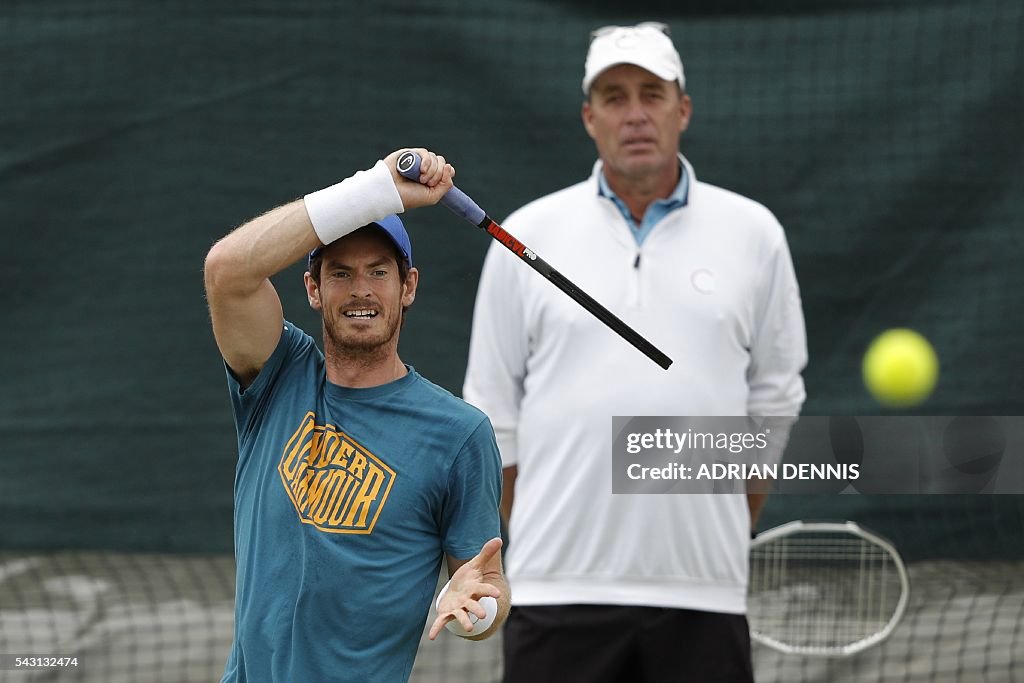 TENNIS-GBR-WIMBLEDON-PRACTICE