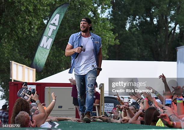 Singer/Songwriter Chase Rice performs at Kicker Country Stampede Manhattan, Kansas - Day 3 on June 25, 2016 in Manhattan, Kansas.