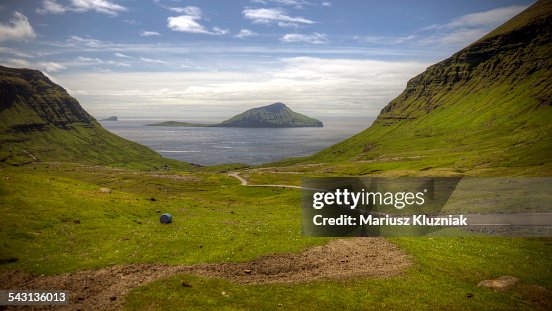 Faroe Islands Stremoy view towards Hestur Faroe Islands Stremoy view towards Hestur