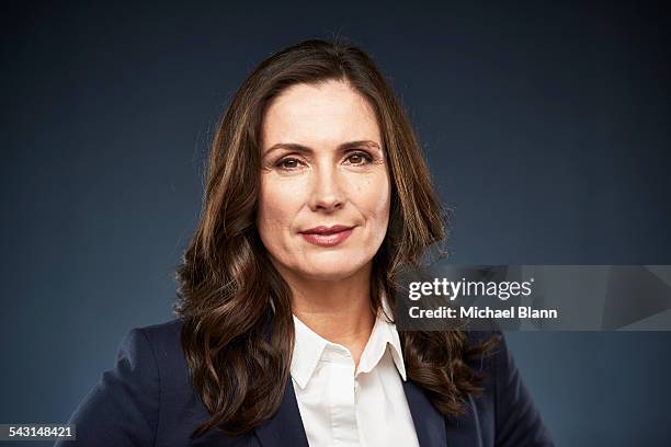 head and shoulders portrait - woman in suit stock pictures, royalty-free photos & images