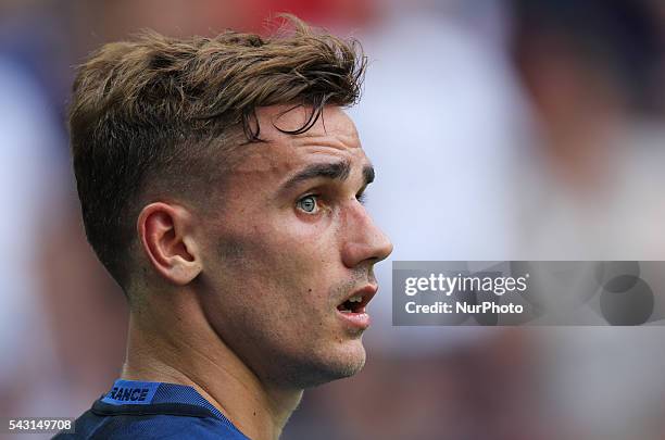 Antoine Griezmann , during the UEFA EURO 2016 round of 16 match between France and Republic of Ireland at Stade des Lumieres on June 26, 2016 in...