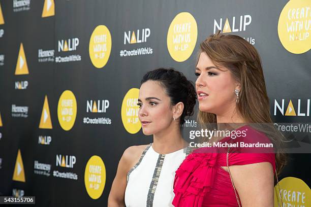 Actresses Alicia Machado and Alice Braga attends the NALIP 2016 Latino Media Awards at the Dolby Theatre on June 25, 2016 in Hollywood, California.