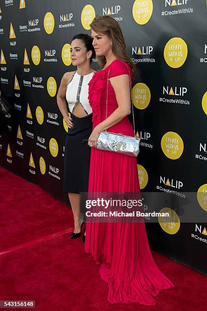Actresses Alicia Machado and Alice Braga attends the NALIP 2016 Latino Media Awards at the Dolby Theatre on June 25, 2016 in Hollywood, California.