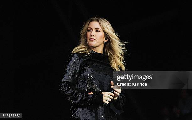 Ellie Goulding performs on the Pyramid Stage on Day 3 of the Glastonbury Festival 2016 at Worthy Farm, Pilton on Sunday, June 26, 2016 in...