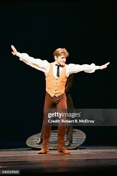 Russian-born American dancer Mikhail Baryshnikov performs in 'Appalachian Spring' at City Center, New York, New York, October 6, 1987.