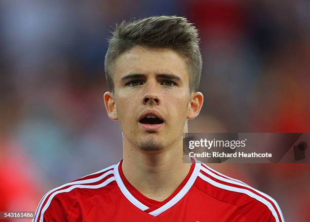 Adam Nagy of Hungary is seen prior to the UEFA EURO 2016 round of 16 match bewtween Hungary and Belgium at Stadium Municipal on June 26, 2016 in...