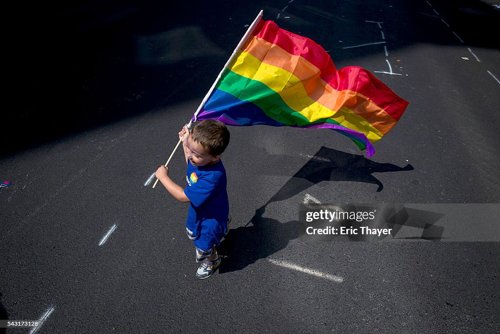 New York's Annual Gay Pride Parade Takes Place In Wake Of Mass Shooting At Orlando Gay Club