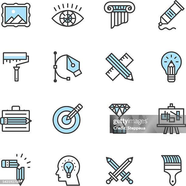 stockillustraties, clipart, cartoons en iconen met design icons - paint tube