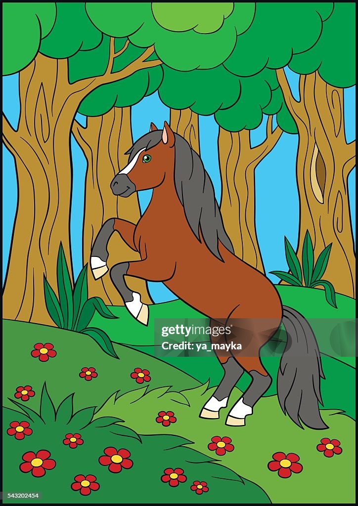 Dibujos Animados Animales De Granja Hermosos Caballos Ilustración de stock - Getty Images Dibujos Animados Animales De Granja Hermosos Caballos Ilustración de stock - Getty Images
