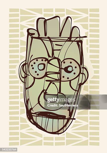 african face mask - native pattern vector stock illustrations