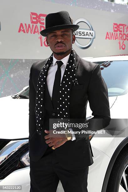 Recording artist Diamond Platnumz attends the Nissan red carpet during the 2016 BET Awards at the Microsoft Theater on June 26, 2016 in Los Angeles,...