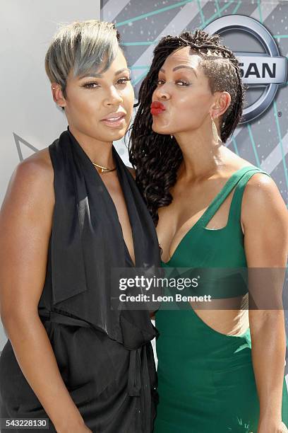 Actresses La'Myia Good and Meagan Good attend the Make A Wish VIP Experience at the 2016 BET Awards on June 26, 2016 in Los Angeles, California.