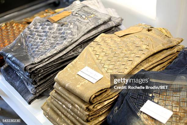 Apparel is displayed at the BETX gifting suite during the 2016 BET Experience on June 26, 2016 in Los Angeles, California.