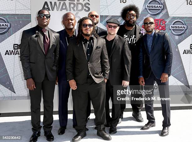 Music group The Roots attend the 2016 BET Awards at the Microsoft Theater on June 26, 2016 in Los Angeles, California.