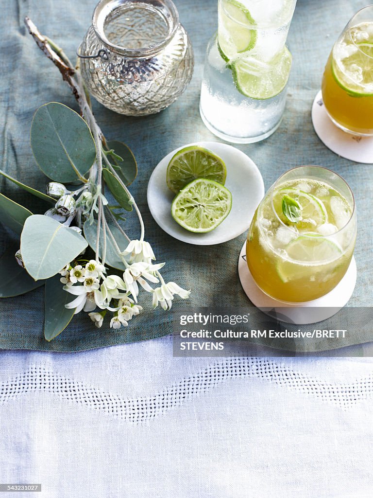 Basil lime and summer cocktail