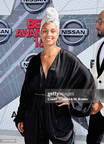 Singer Alicia Keys attends the 2016 BET Awards at the Microsoft Theater on June 26, 2016 in Los Angeles, California.