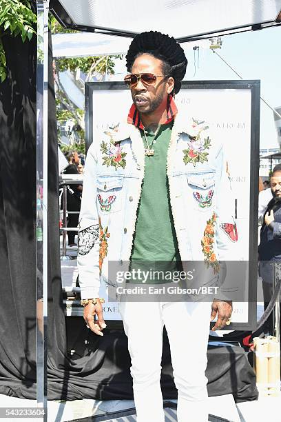 Rapper 2 Chainz attends the Cover Girl glam stage during the 2016 BET Awards at the Microsoft Theater on June 26, 2016 in Los Angeles, California.