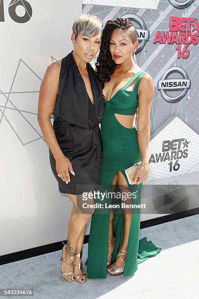 Actresses La'Myia Good and Meagan Good attend the Make A Wish VIP Experience at the 2016 BET Awards on June 26, 2016 in Los Angeles, California.
