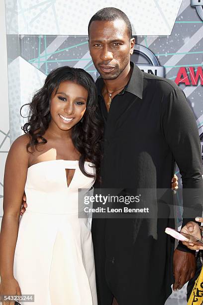 Actor Leon Robinson and model Noelle Robinson attend the Make A Wish VIP Experience at the 2016 BET Awards on June 26, 2016 in Los Angeles,...