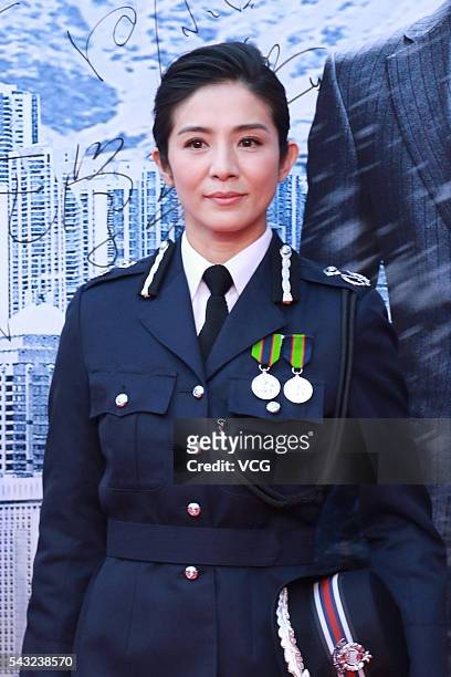 Actress Charlie Young attends the the premiere of "Cold War 2" on June 26, 2016 in Beijing, China.