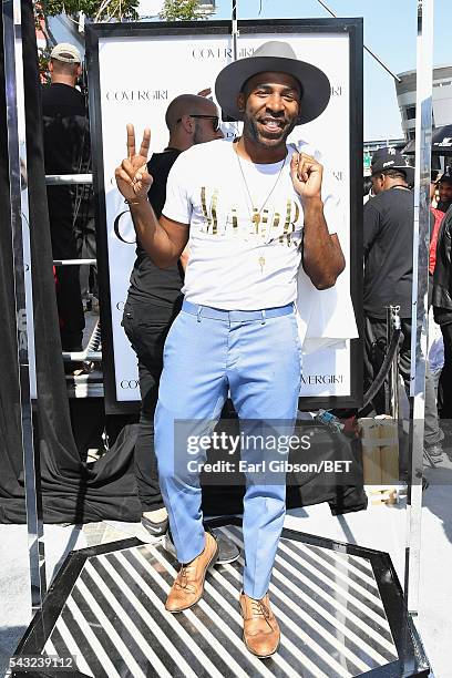 Major attends the Cover Girl glam stage during the 2016 BET Awards at the Microsoft Theater on June 26, 2016 in Los Angeles, California.